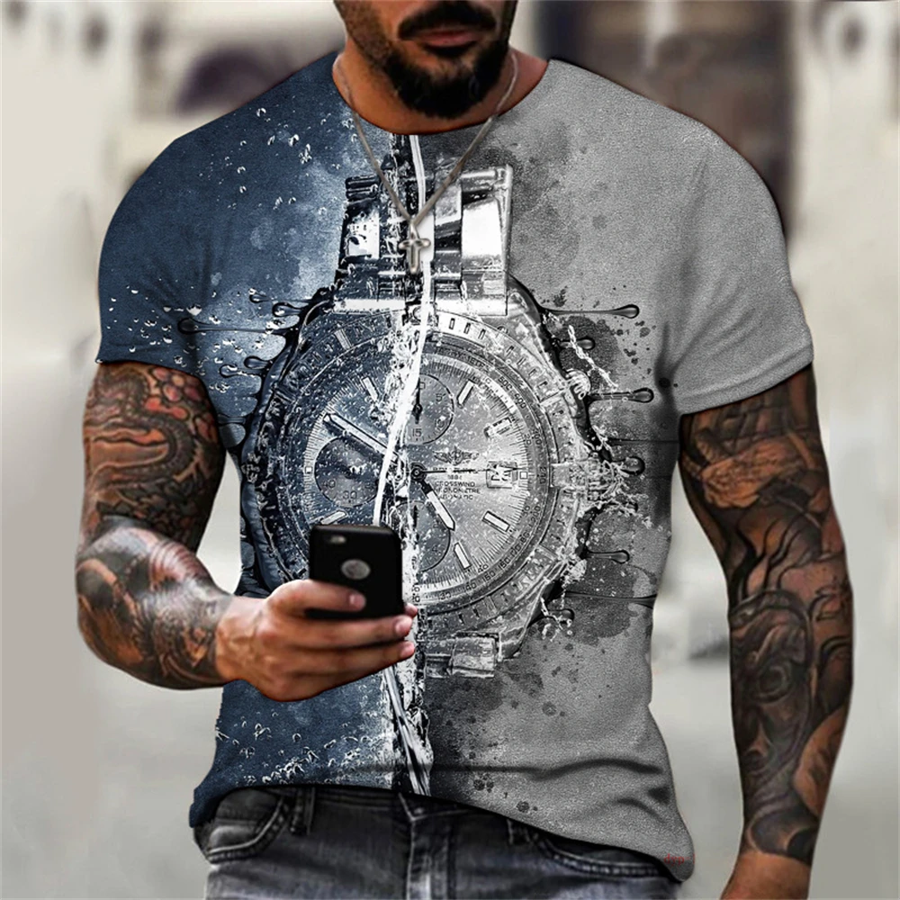 Neue Heiße 3D Digital Print Mode Kompass Muster Outdoor Fitness Sport männer Kurzarm T-Shirt Neue Design Plus Größe Kleidung