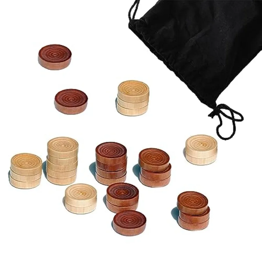 

30 Piece of Checker jut one Game- Wooden Che Piece only-Checker Piece