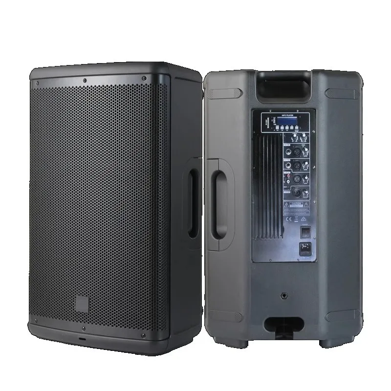 15 Inch 880W Professional Active Square DJ Stage Sound Home Theatre Cinema Audio Plastic Full Frequency PA Speaker