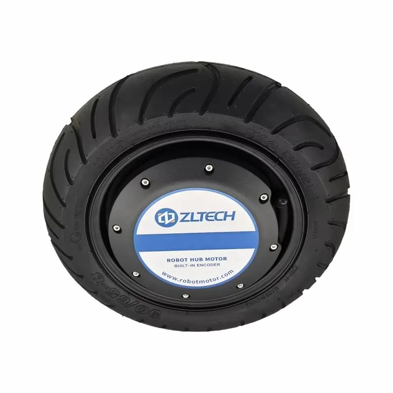13inch 48V 800W 150RPM 300kg Load IP65 Pneumatic Rubber Tire Wheel Hub Servo Motor with Encoder for Lawn Mowing Robot