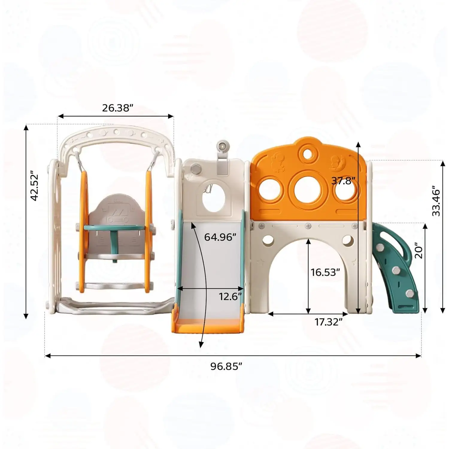 Toddler Slide Indoor Slide for Toddlers for Kids Indoor Slide Baby Plastic Play Slides with Basketball Hoop and Ball