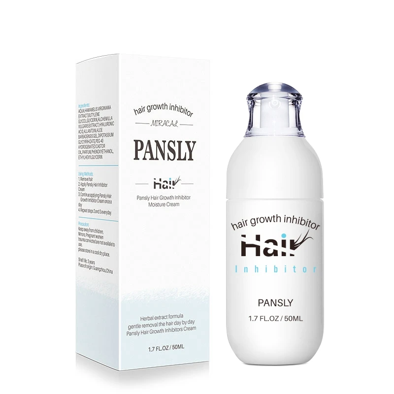 2X PANSLY Hair Growth Inhibitor Facial Removal Cream Spray Beard Bikini Intimate Face Legs Body Armpit Painless 50Ml