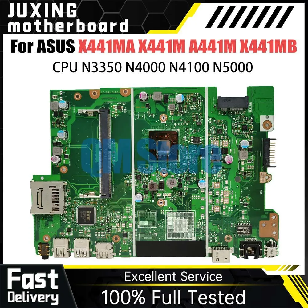 

Laptop Motherboard For Asus X441MA X441M X441MB A441M Notebook Mainboard With N4000 N4100 N5000 CPU 100% Tested OK