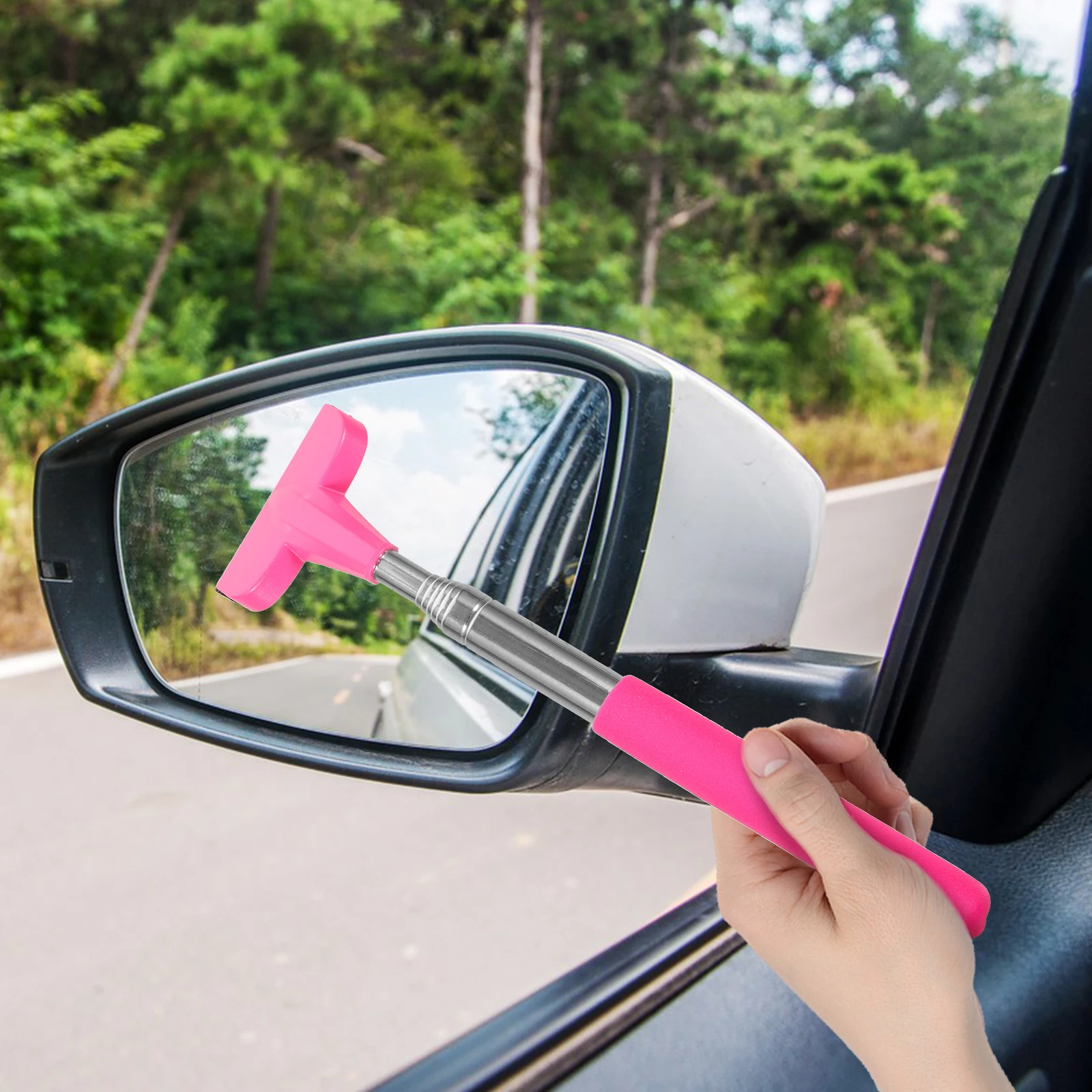

Alipis Car Rearview Mirror Wiper Squeegee Window Cleaner for Various Models Easy Install Fog Prevention