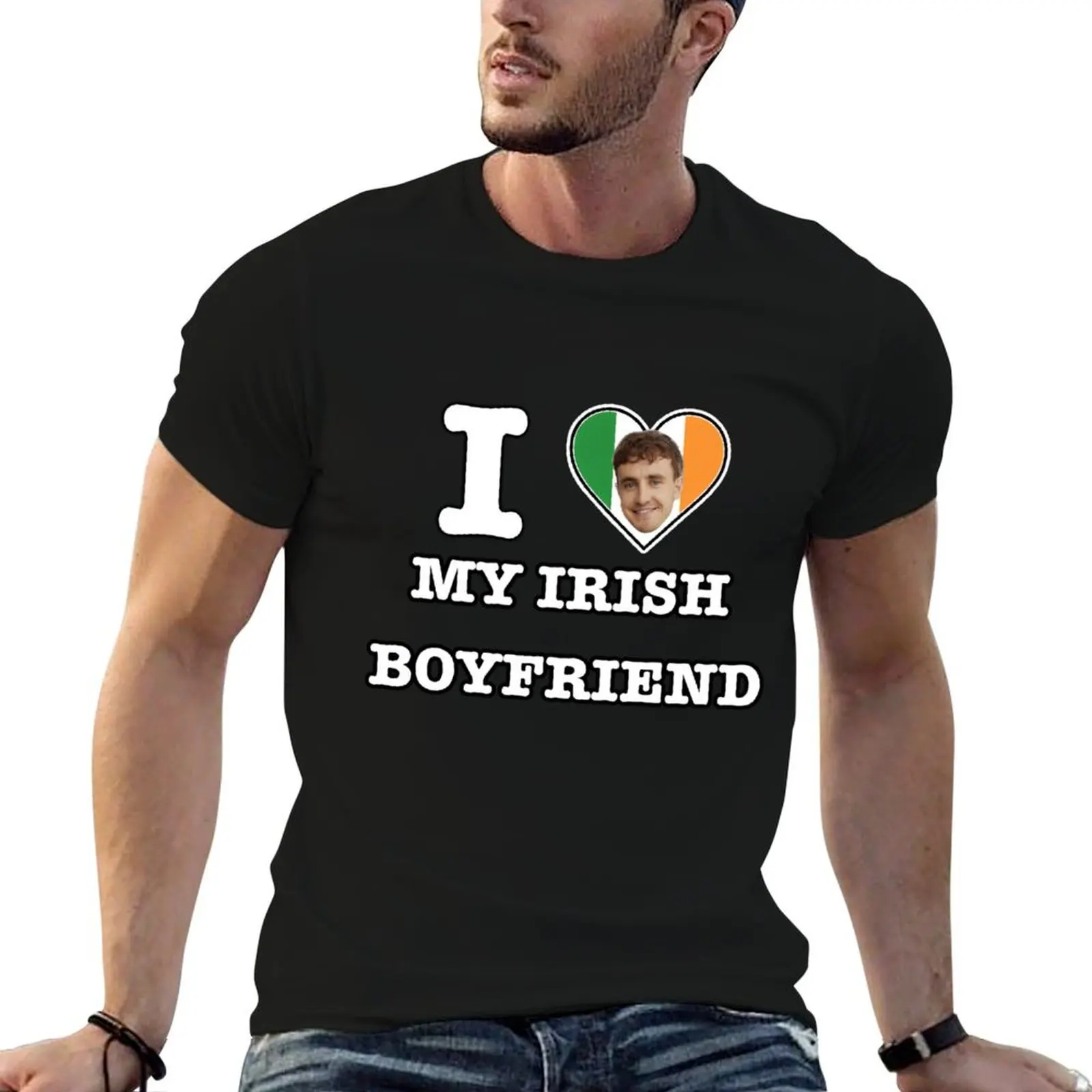 Camiseta Paul Mescal Irish Boyfriend, camisetas divertidas para hombre, camisetas de diseñador, camiseta de anime
