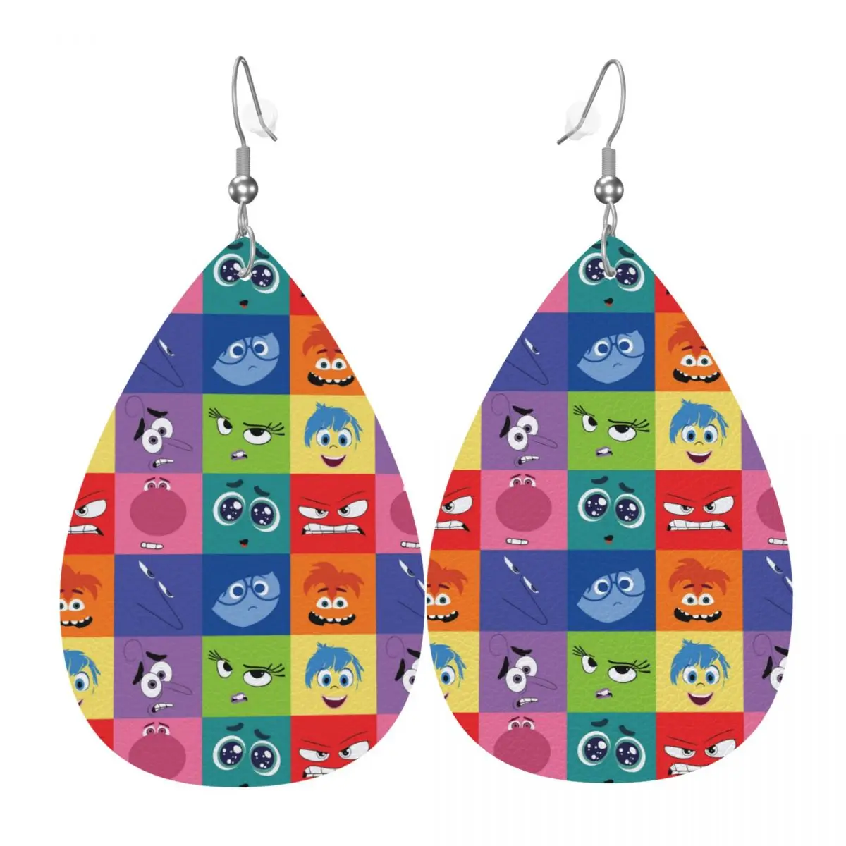 

Серьги-подвески из ПВХ-кожи с мультяшным дизайном, украшенные стразами, для женщин, подарок жене, маме