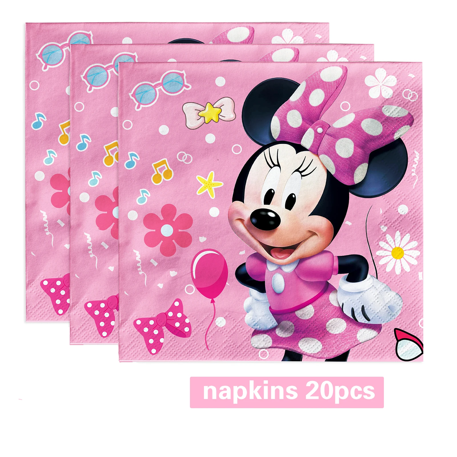 Disney Minnie Mouse Mickey Birthday Party Celebration Decoration Supplies Banner Balloons Plates Toy Gift for Children Girls