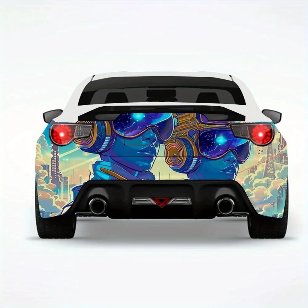 

Cyberpunk Explorers Car StickerVinyl Decal for Car Rear, Waterproof Self-Adhesive Vinyl Stickers for Vehicle Tail & Bumper, Deco