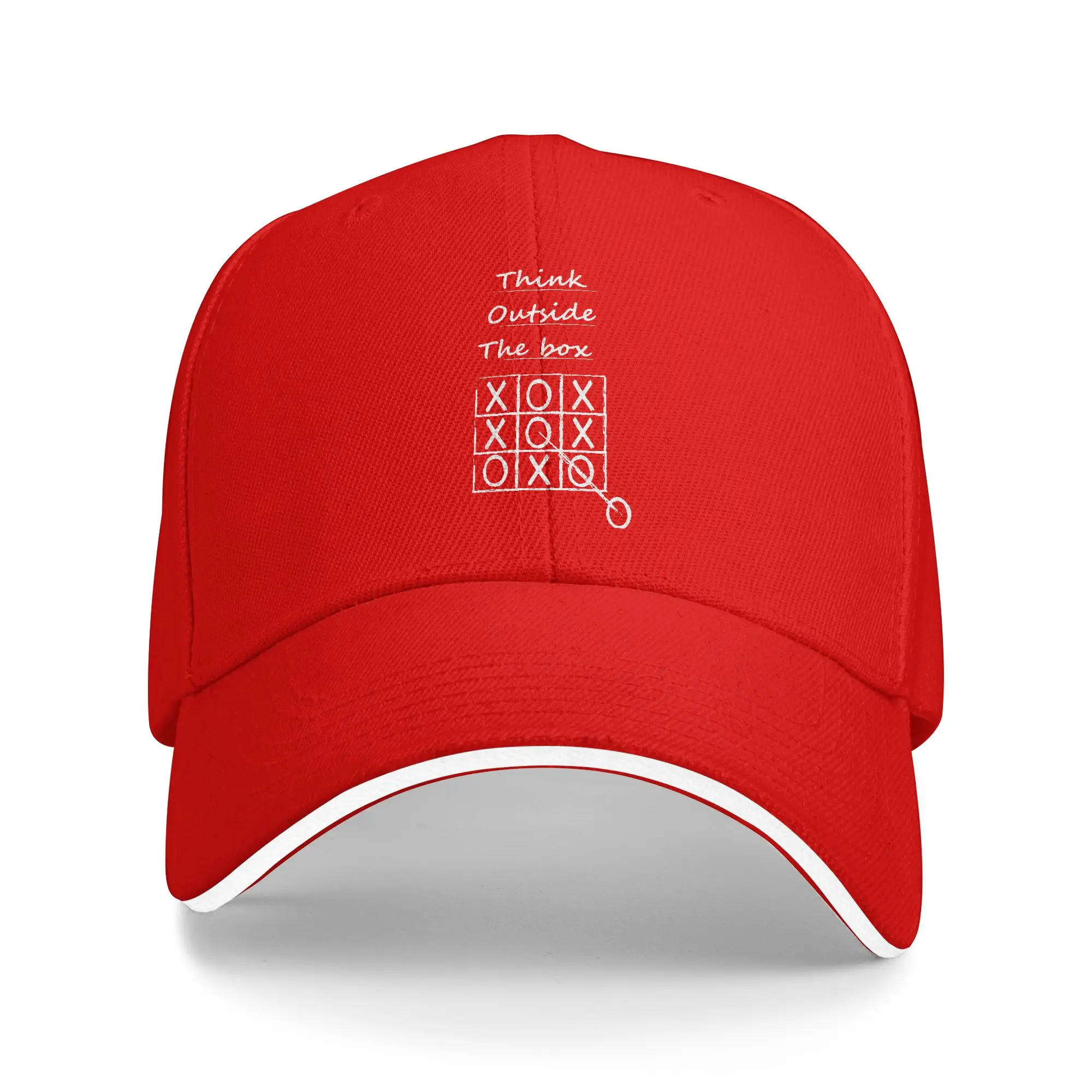 Think Outside The Box  Sandwich Hats Unisex Baseball Caps Creative Thinking Hat Adjustable Snapback Caps Racing Cap Summer Cap