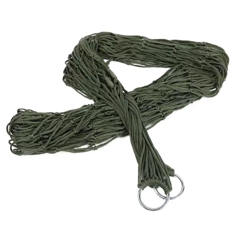 Hamacas de malla para columpio exterior, hamaca de malla para dormir al aire libre, cama suave ergonómica y transpirable para comodidad, Camping y relajación