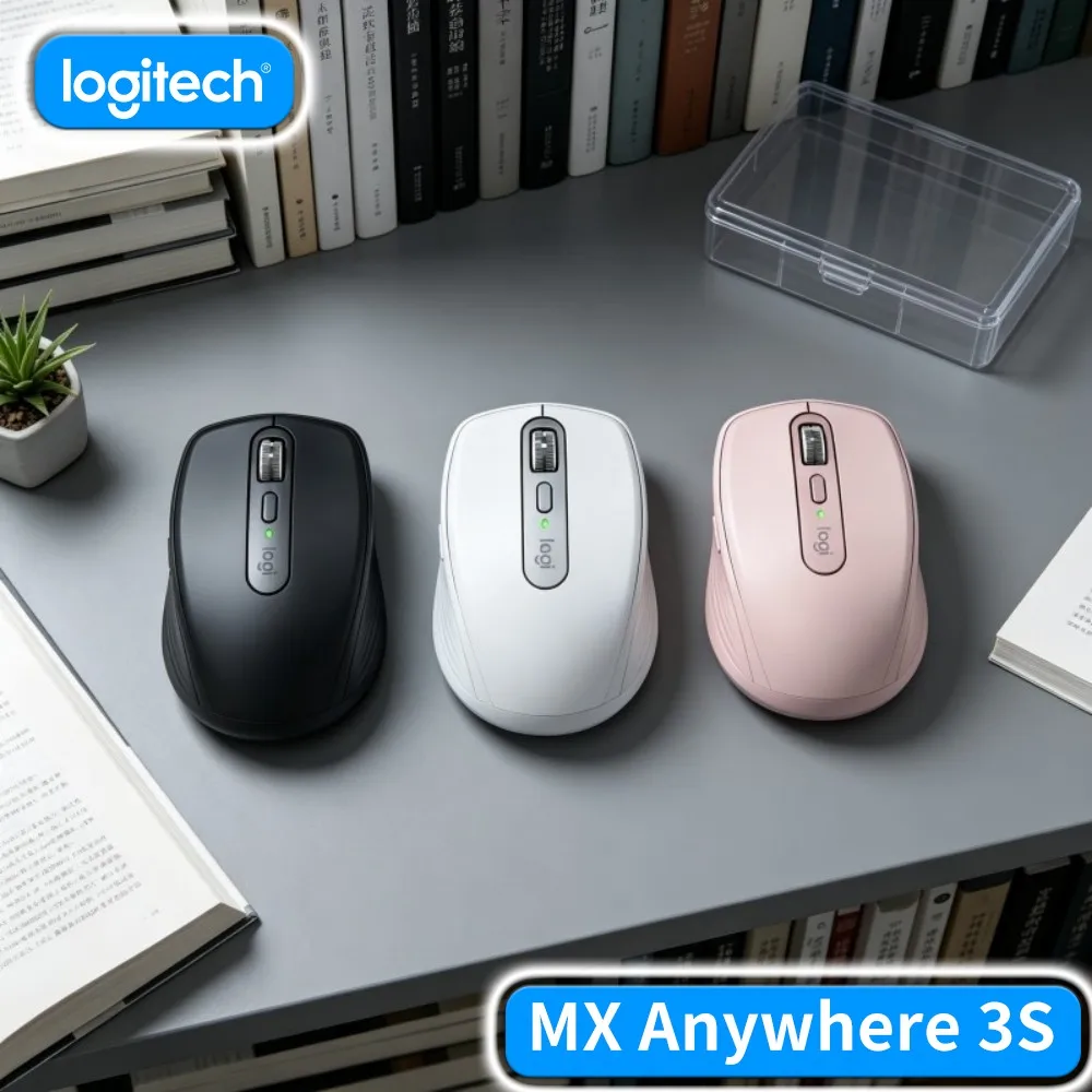 Logitech MX Anywhere 3S Bluetooth Wireless Mouse Glass Surface Tracking Programmable Buttons Long Battery For Business Document