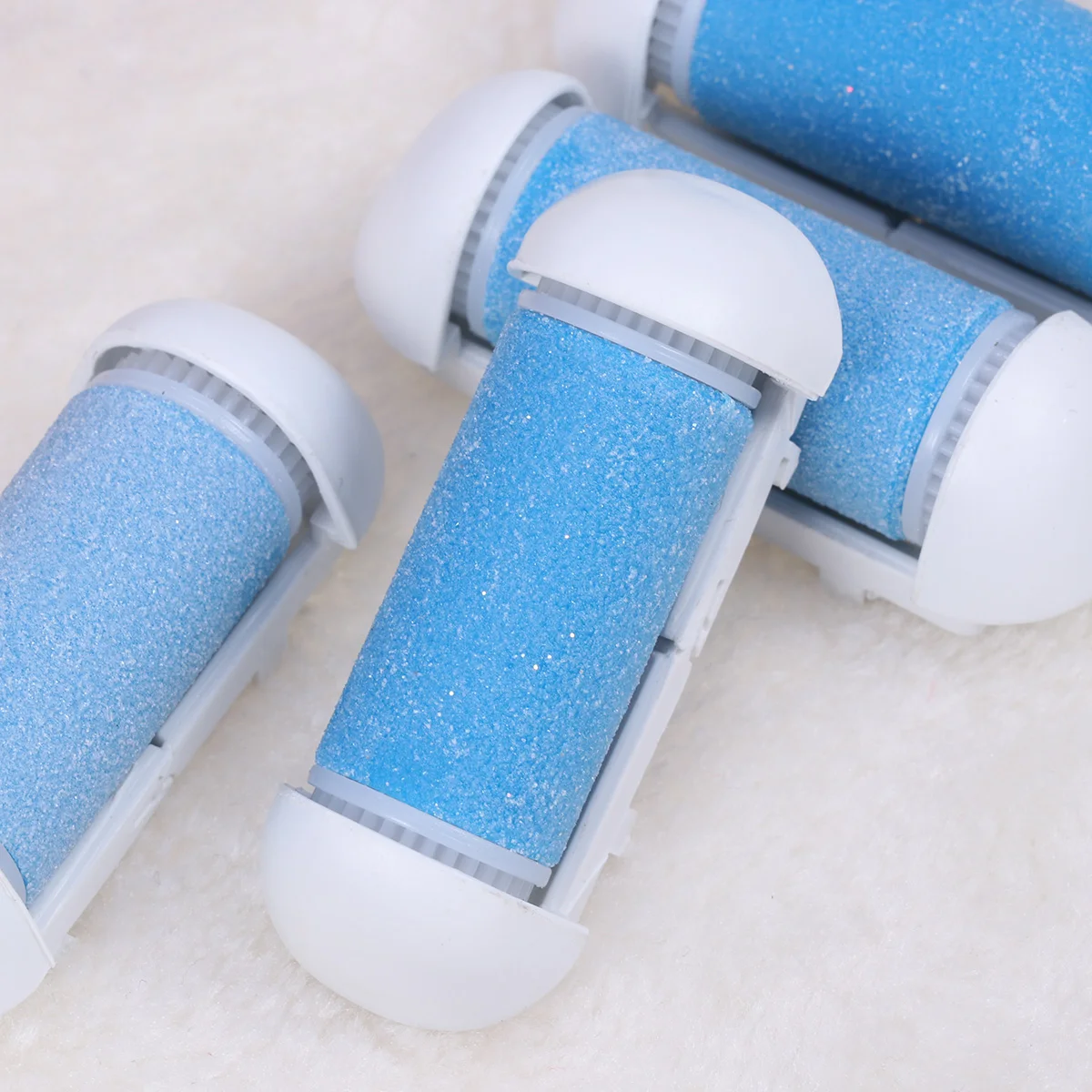 10Pcs Foot Grinder Replacement Abrasive Rollers Sky-Blue for Dead Skin Callus Removal Foot Care Tool Exfoliator Head
