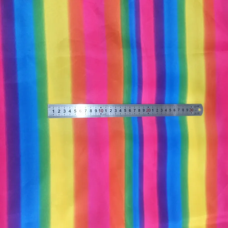 Printed Satin Fabric By The Meter for Clothing Diy Sewing Thin Drape Opaque Black White Red Plaid Star Cloth Textile Summer Soft