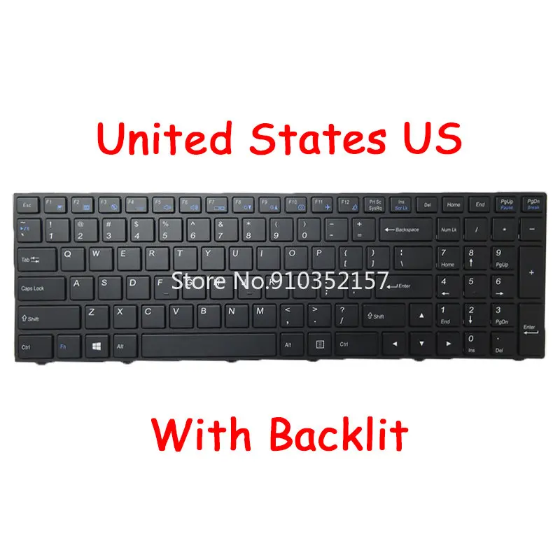 US UK RU Backlit Keyboard For CLEVO N750 N750WG N750HU N751HU N750GU N751GU N750WU N770 N770WG N770WL N770WU N770GU N750/N751WL