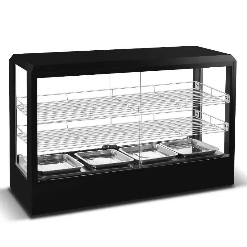 Commercial Hot Food Display Warmer Cabinet Electric Heating Showcase for Fried Chicken Pie Bakery Restaurant Kitchen