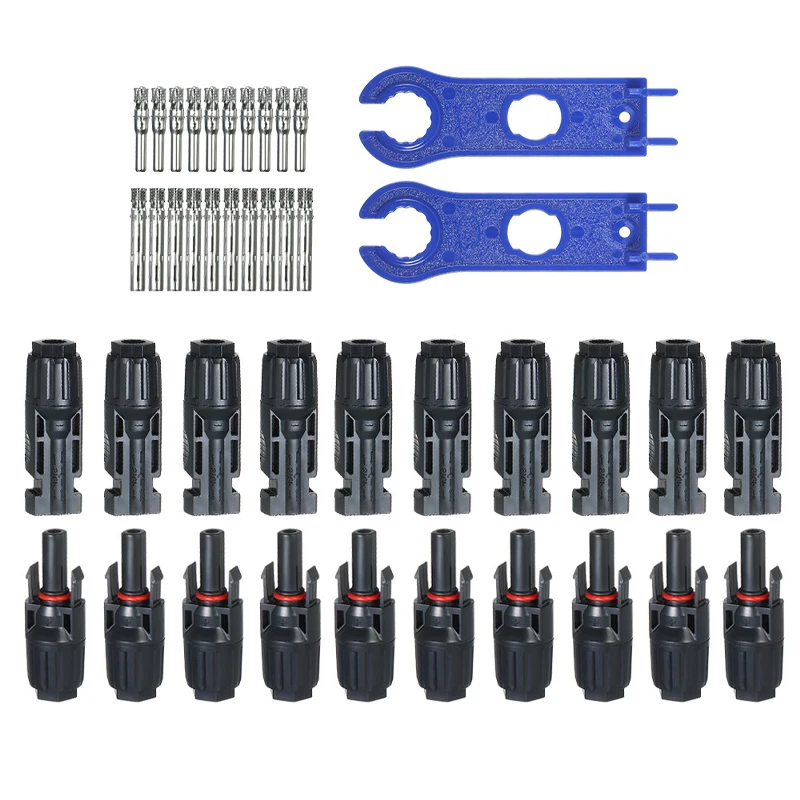 10 Pairs Male and Female Solar Panel Connector Used for Solar Cable Suitable Cable Cross Sections 2.5mm2~6.0mm2