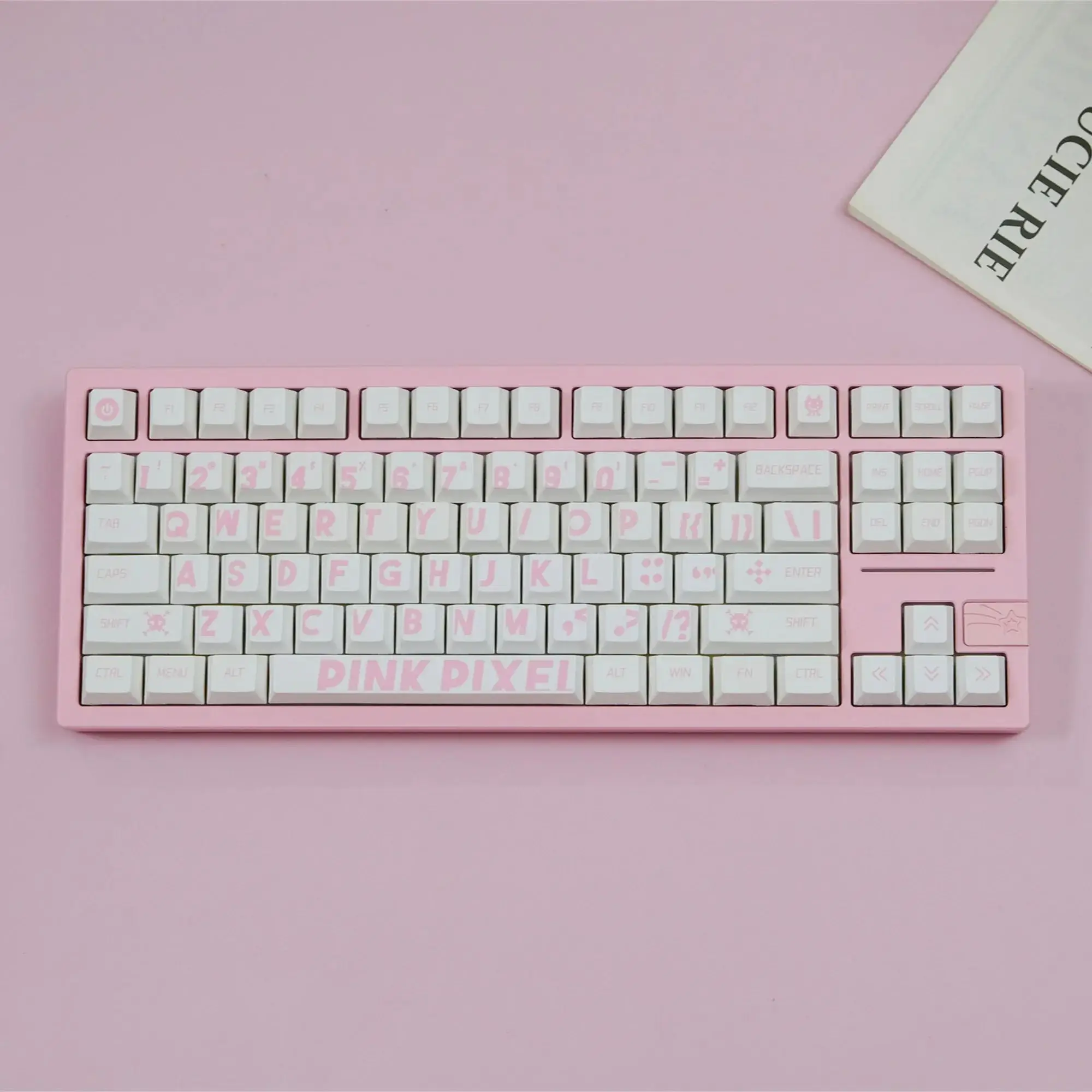 

Pink Pixel Keycaps 151 Keys PBT Material Keycap CHERRY Profile DYE-SUB For MX Switch Wooting Mechanical Keyboard ISO ANSI Layout
