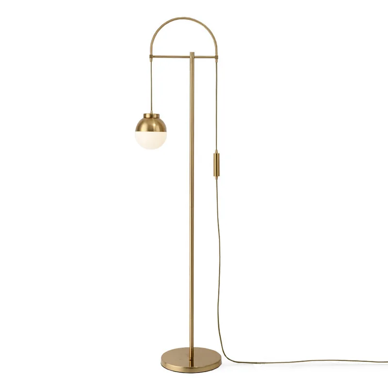 

Nordic floor lamp living room bedroom creative ins style minimalist light luxury round ball gold