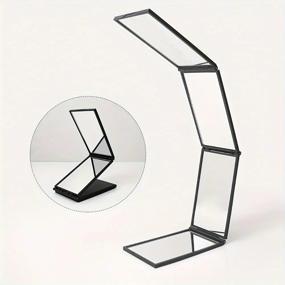 Creative Folding Four Sided Multi Angle Mirror for Hair Cutting,Rear View,back of The Head,makeup Mirror,portable and Portable