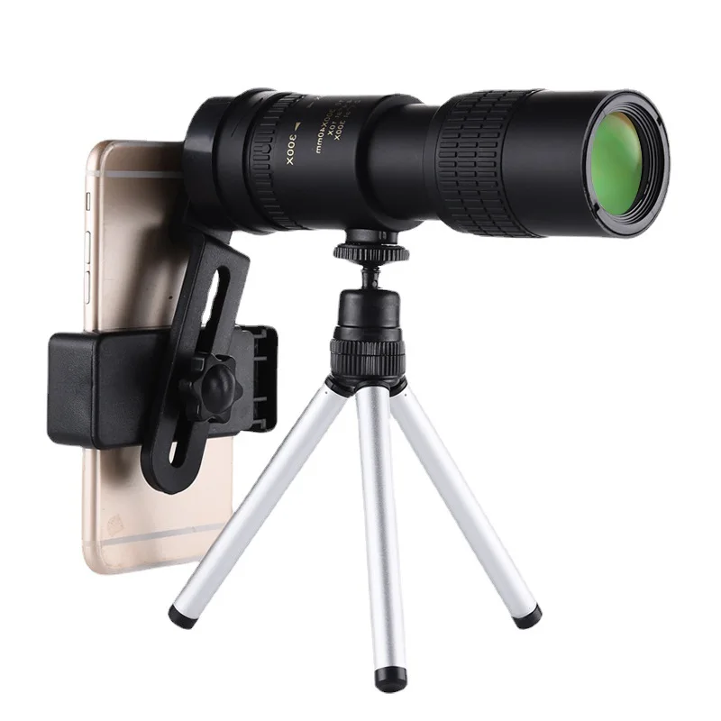 New 10-300x40 Telescopic Zoom High-definition Telescope Single Tube High-definition Adult Outdoor Portable Telescope