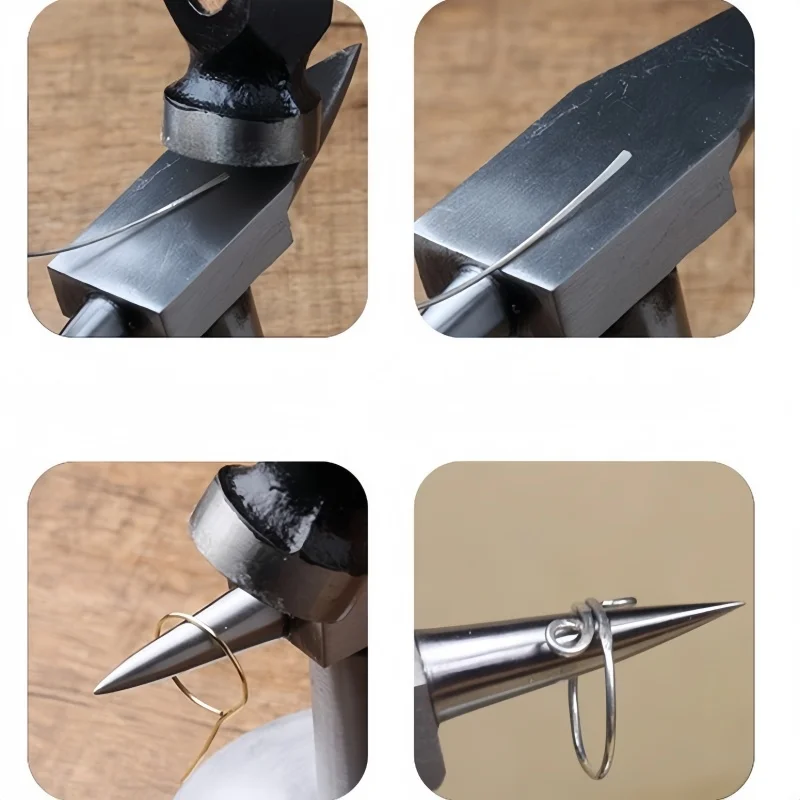 

Professional Compact Jewelry Bench Anvil Double Head Forged Steel Tool For Precision Metal Shaping And Ring Making Crafts