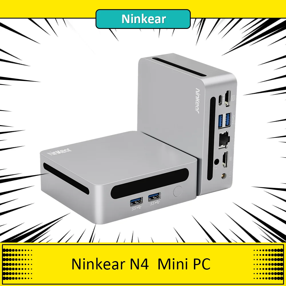 Ninkear N4 Mini PC, AMD Ryzen 5 4600H 6 Cores Max 4.0GHz, 16GB RAM 512GB SSD, Type-C (8K)+ 2*HDMI (4K) Triple Display, WiFi 6