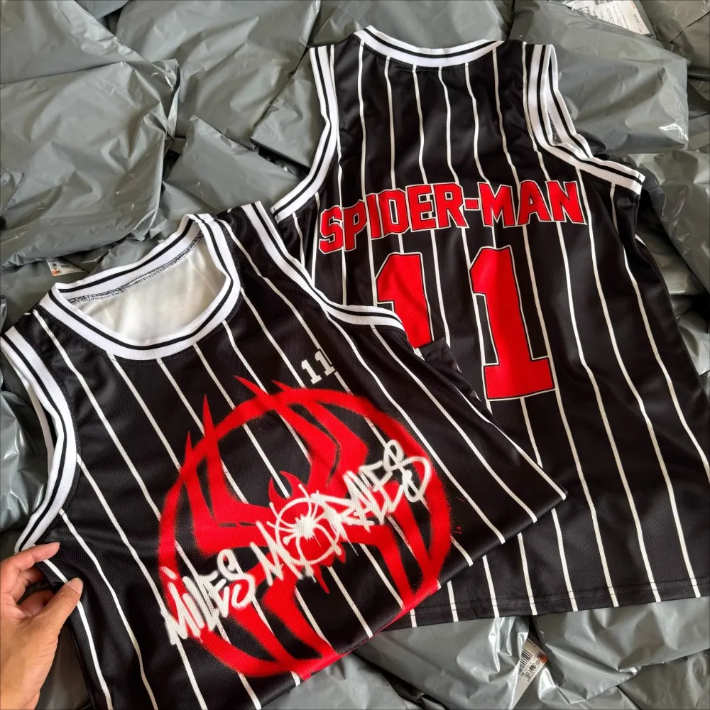 

Hot-selling Spider Front and Rear Printed Vest Loose Quick-drying Breathable Mesh Men's Sports T-shirt Gym Fitness Tee Clothes