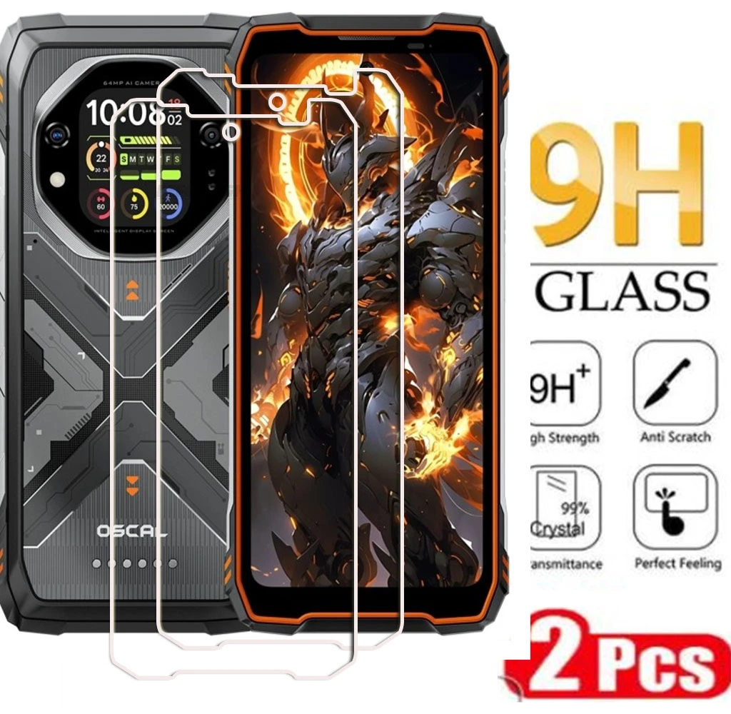 2PCS 9H HD Tempered Glass For Blackview Oscal Tank 1 6.78" Blackview Oscal Tank 1 Tank1 Screen Protective Protector Cover Film