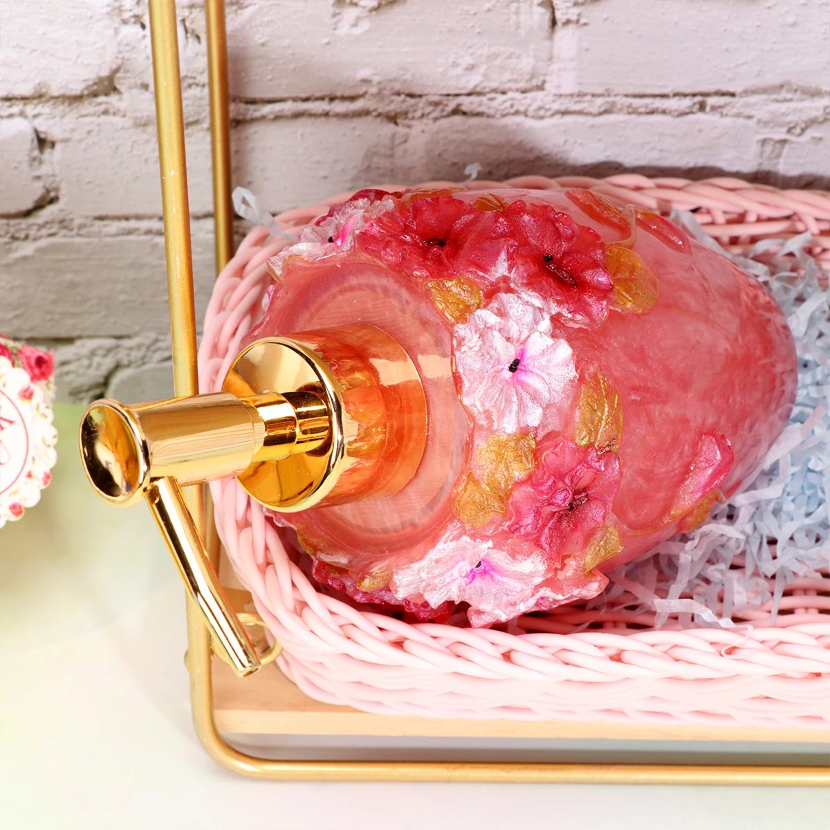 300 ml elegante Pumpspenderflasche im europäischen Stil, nachfüllbarer leerer Behälter für Shampoo, Körperwaschlotion, tragbare Handseife