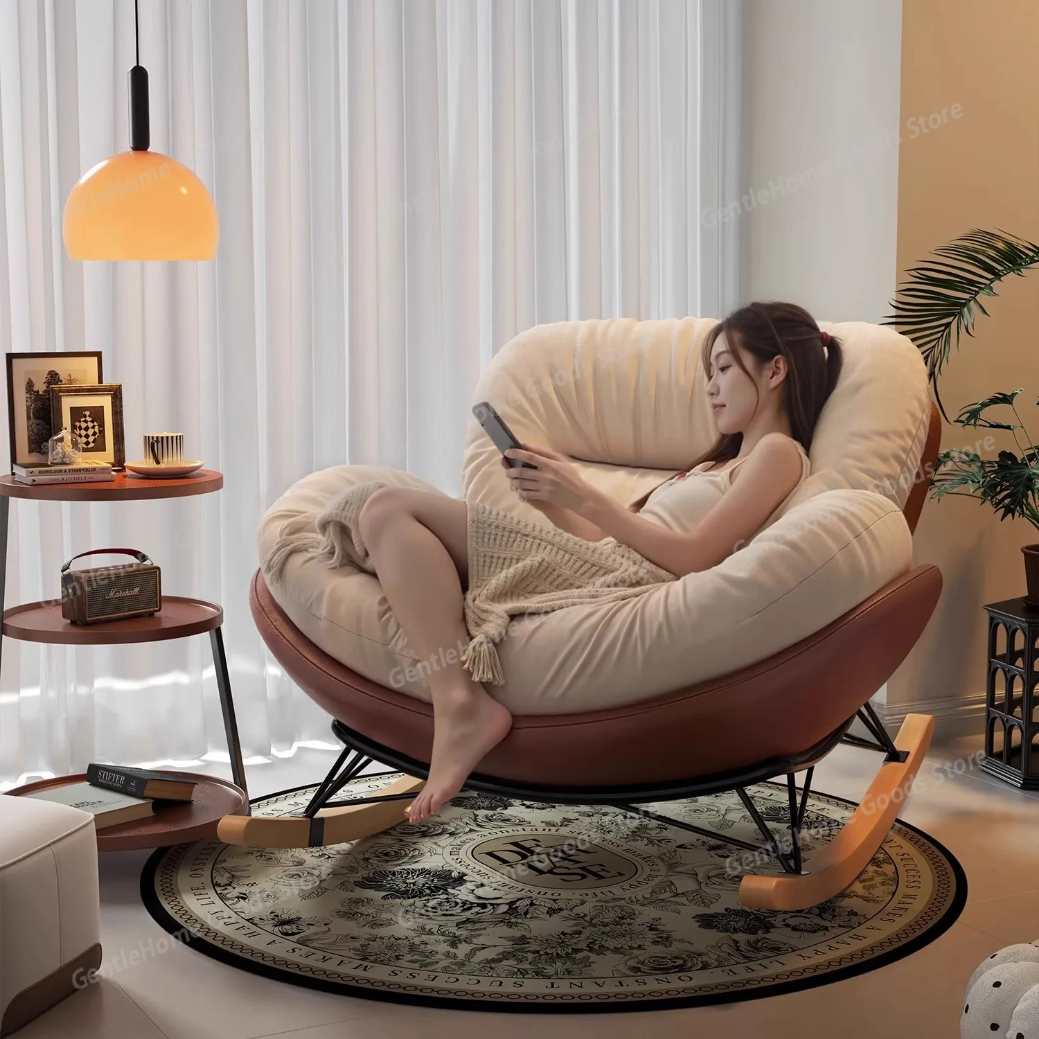 

Unique Arm Chairs Rocking Lounge Salon Bedroom Lazy Relax Modern Reading Living Room Chairs Lounge Fauteuil Trendy Furniture