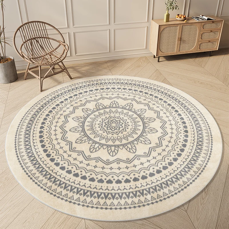 Nordic Style Carpets for Living Room Luxury Bedroom Decor Anti-slip Carpet Fluffy Soft Lounge Round Rug Thick Plush Bedside Mat