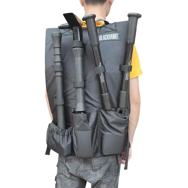 Black Four-Piece Anti-Theft Firefighting Equipment Accessory Manual Emergency Rescue Backpack for Firefighters