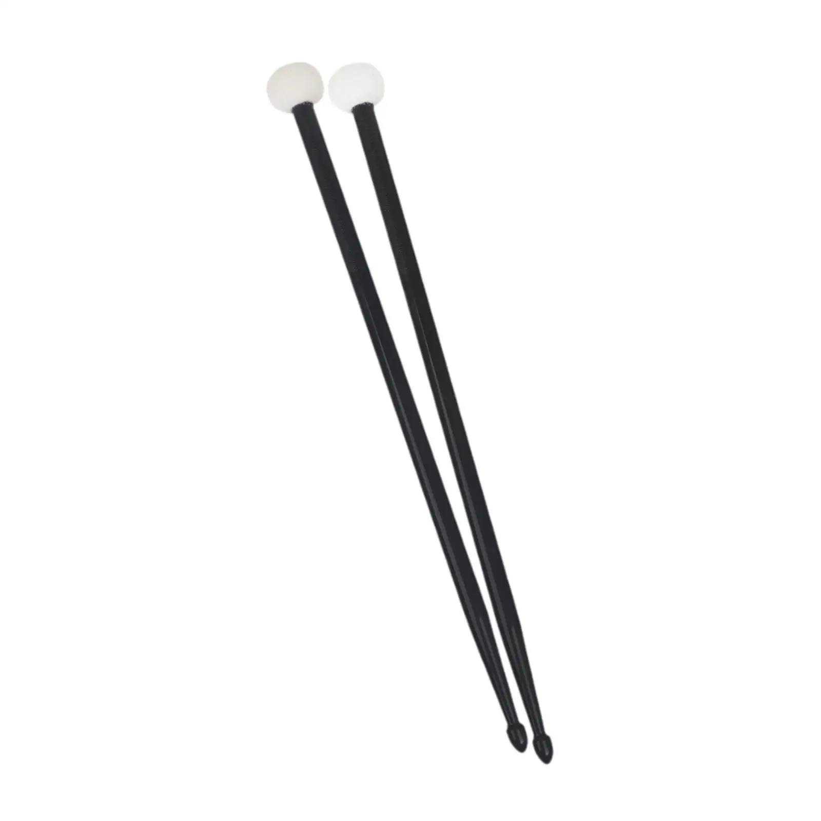 2Pcs Percussion Drumsticks Drum Mallets, Lightweight Music Instrument Accessory Felt Head Ergonomic Grip for Performance