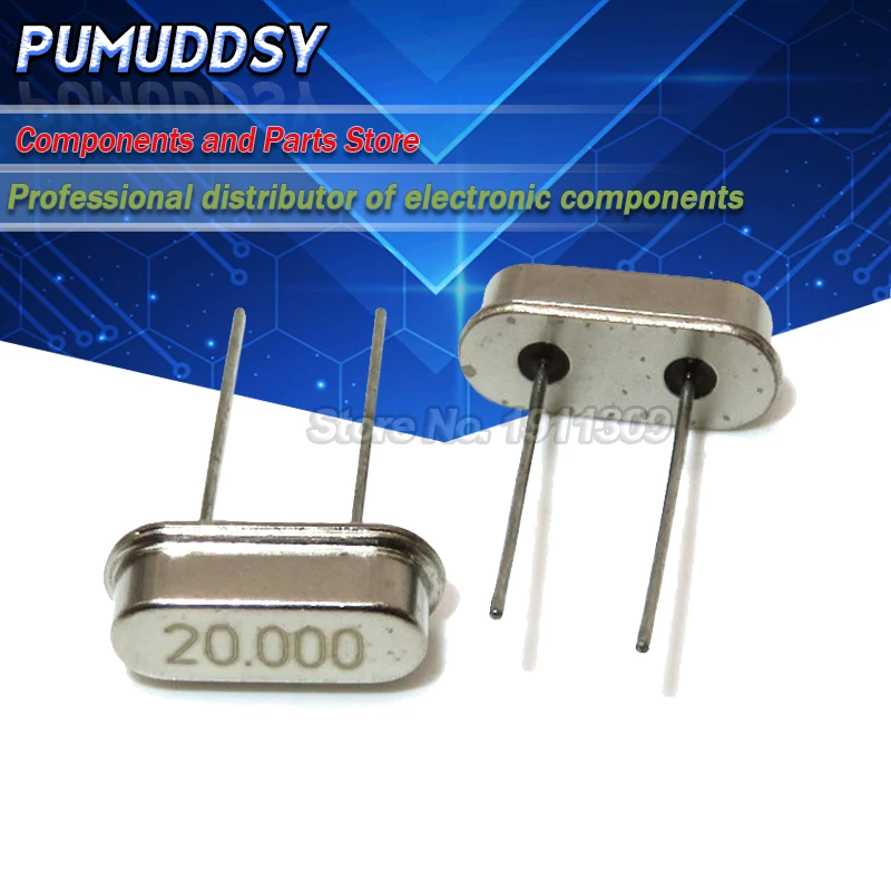 20PCS hc-49s 20MHz 20.000mhz HC49S 20M 20ppm 20pF quartz resonator
