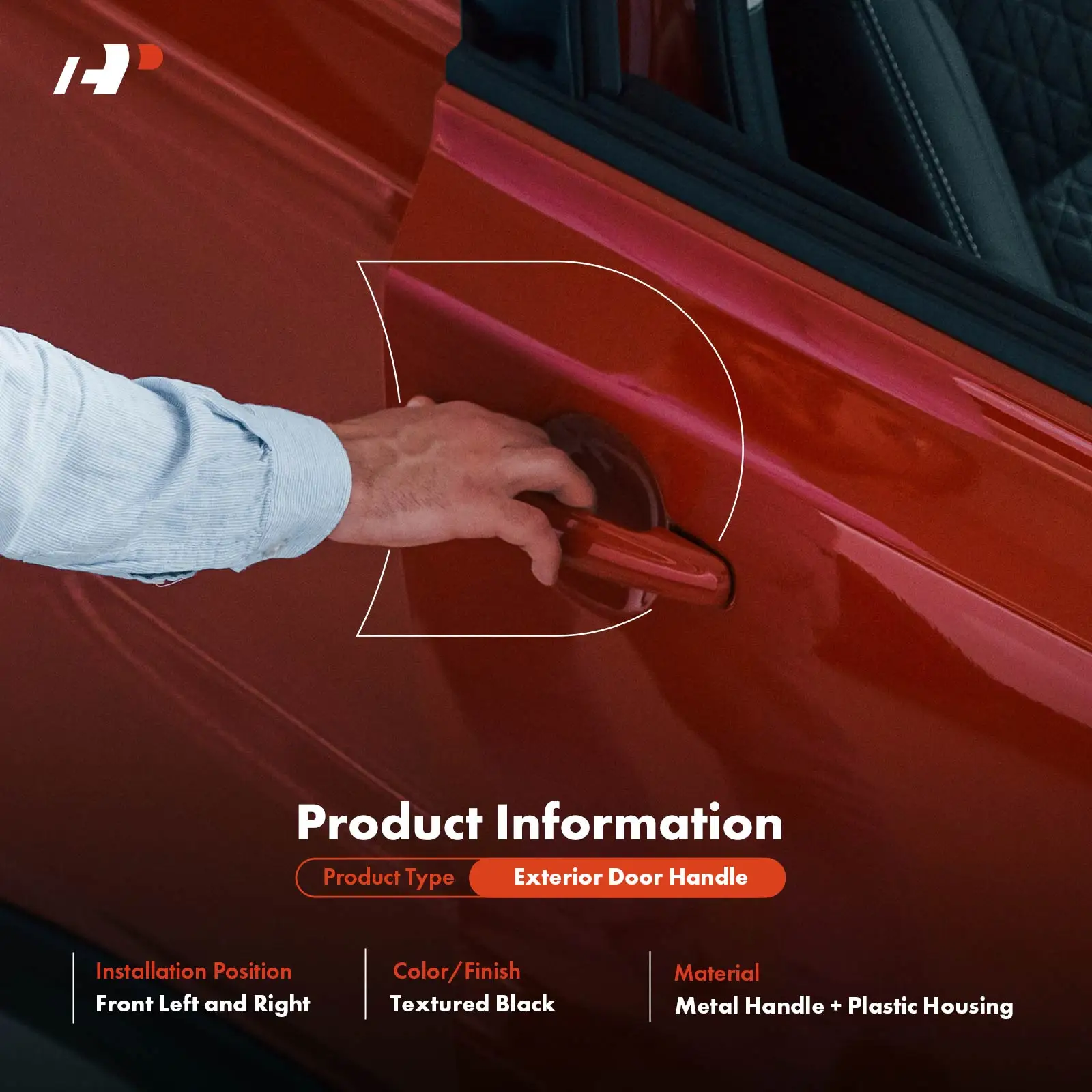 A-Premium 2x Upgraded Metal Front Exterior Door Handle with Keyhole for Ram 1500 11-18 2500 3500 4500 11-21 Dodge Ram 1500 09-10