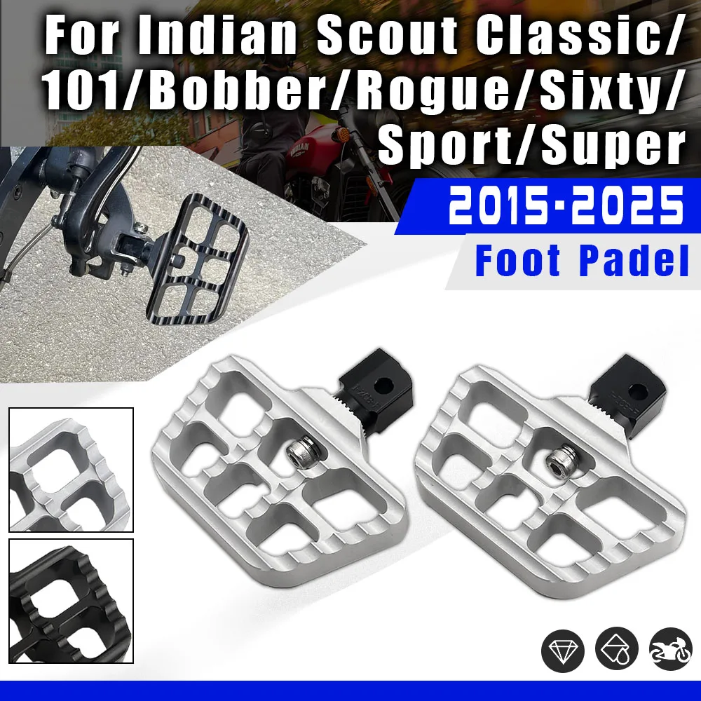 

For Indian SCOUT ABS Scout Rogue Bobber 2015-UP Front Footrests Driver Rotatable Foot Rest Pedal Footpegs Motorcycle Accessories