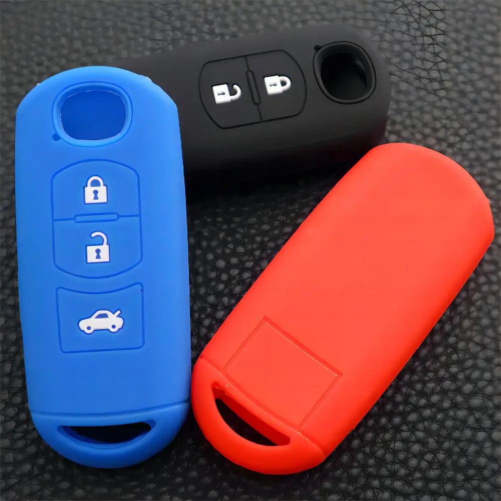 

Smart 3 Buttons Silicone Car Remote Key Case Cover Fit for Mazda CX3 CX 5 CX5 CX7 CX9 CX8 2 3 5 6 Atenza Axela Demio MX5