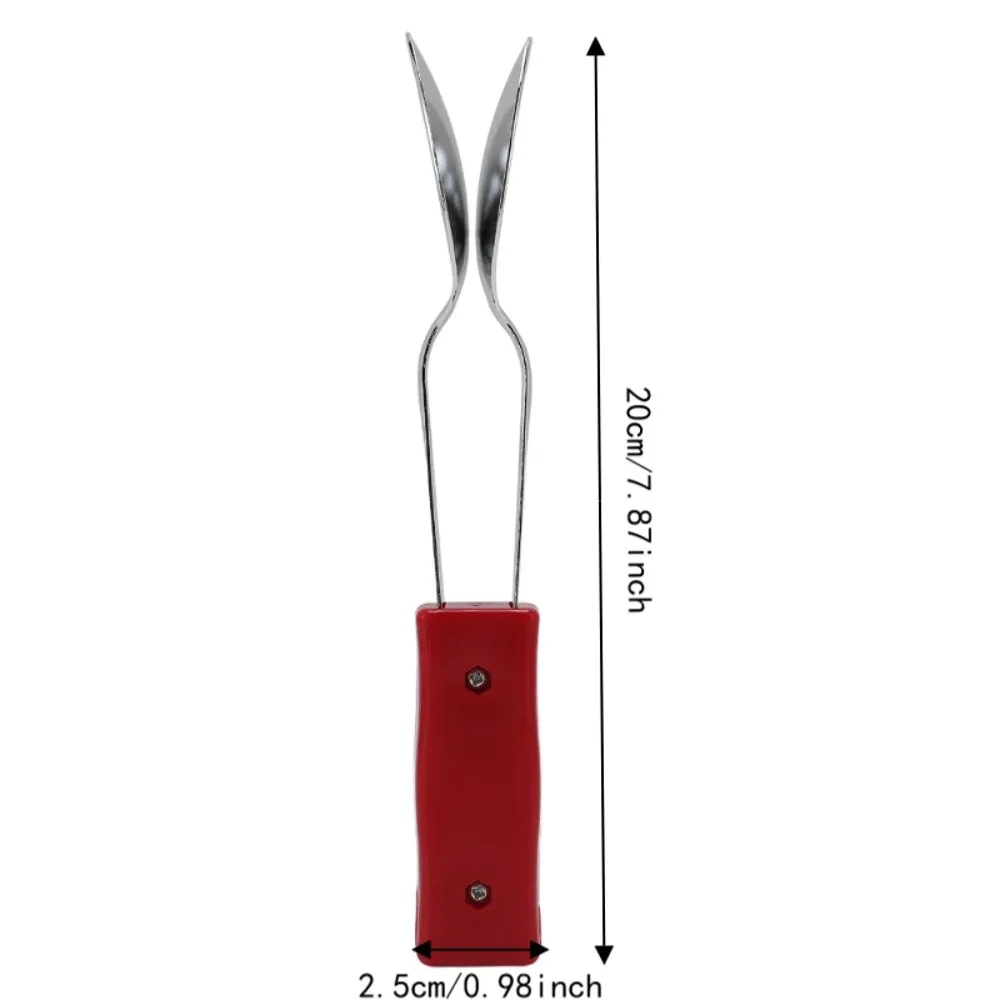 Durable Metal+Plastic Musical Spoons Handle Design Silver+Red Percussion Instrument Folk Instrument For Music Enthusiasts view 6