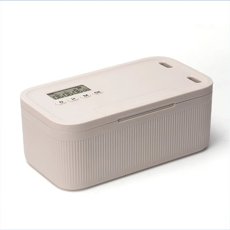 

Timed Door Opening Password Box, Medicine Box, Time Setting Remind Storage Box, Portable Money Cash Bank Card Saving Safe