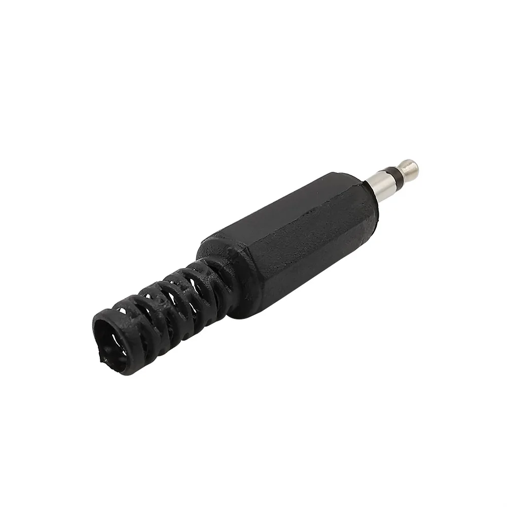 3.5mm Male Mono Plug Audio Adapter 2 Pole 3.5mm Plug Jack Single Channel Audio Headphone Cable Soldering Connector DIY Repair