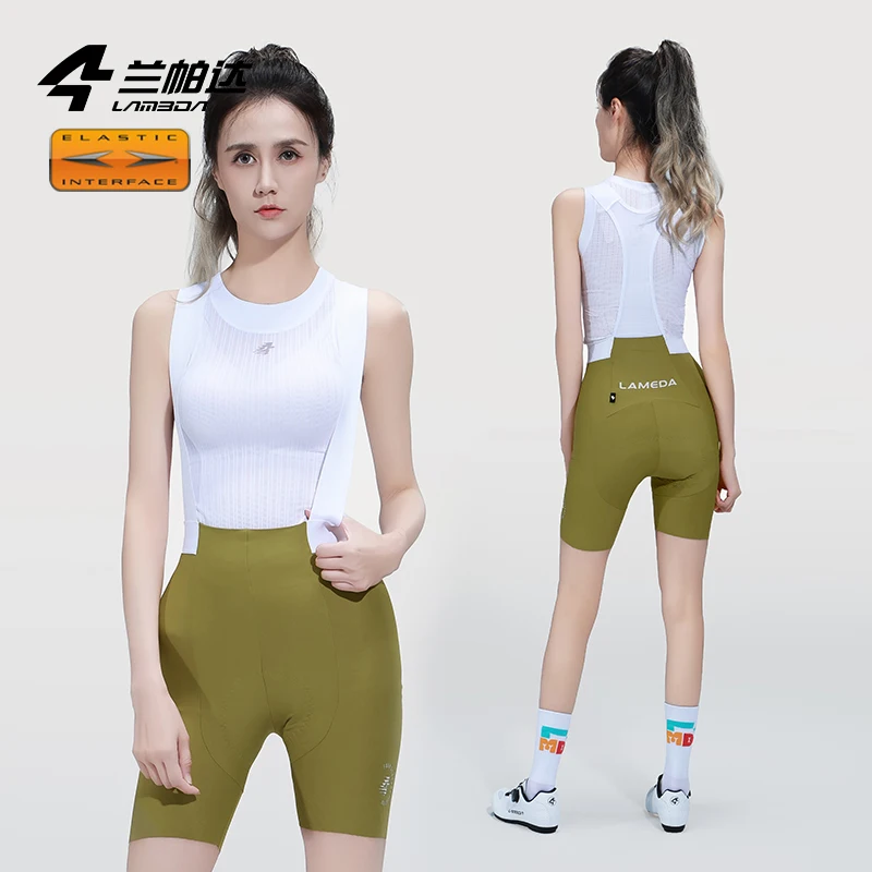 LAMEDA Cycling Pants with Straps Women's Bib Shorts 6H Pant Pads Summer Sunscreen Cycling Shorts Bib Pants Comfort Cycling Pants