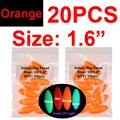 20 piezas de 1.6 pulgadas, color naranja
