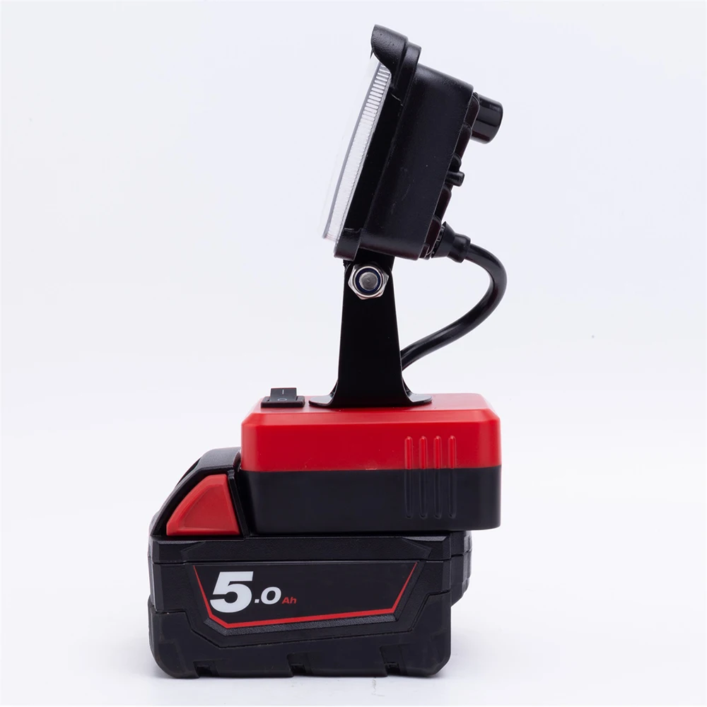 LED Work Light For Milwaukee 18V Lithium Battery Cordless Workshop Operated Outdoor Camping Fishing Portable Lamp（NO Battery ）