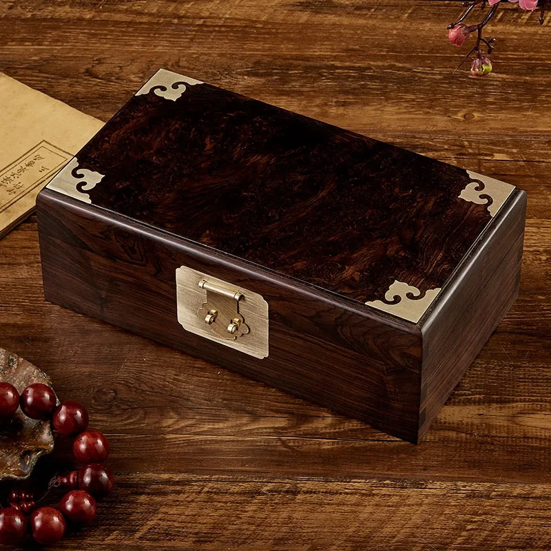 Purple Sandalwood All Single Board Jewelry Box and Mahogany Handmade Jewelry Box