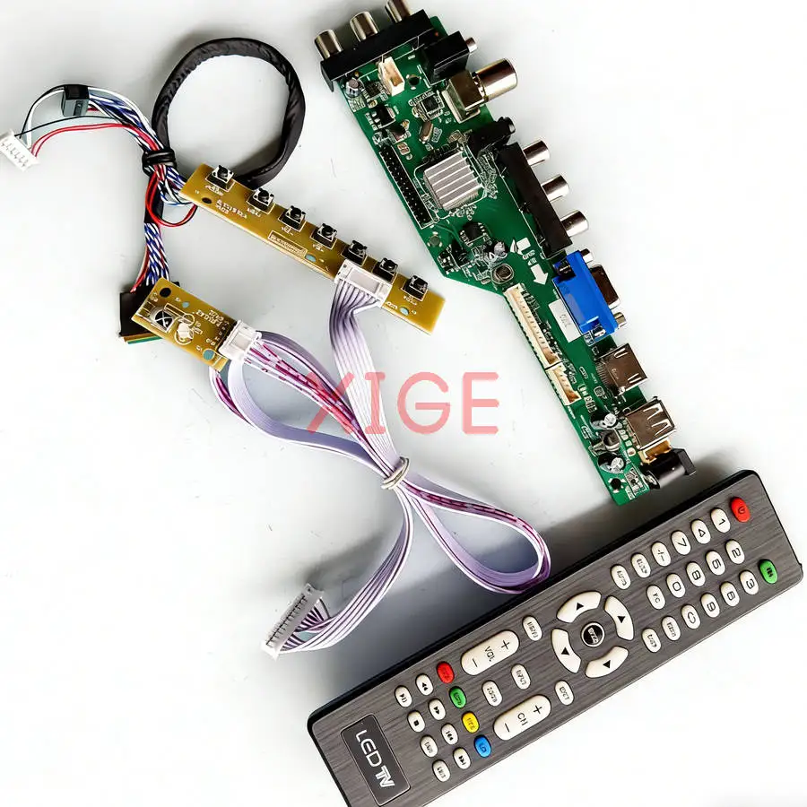 

Комплект платы управления для ноутбуков LTN140AT21, LTN140AT16, LTN140AT17, LTN140AT20, дисплей 1366*768, DVB/USB/AV/VGA/HDMI, 1366x768, LVDS-40 Pin