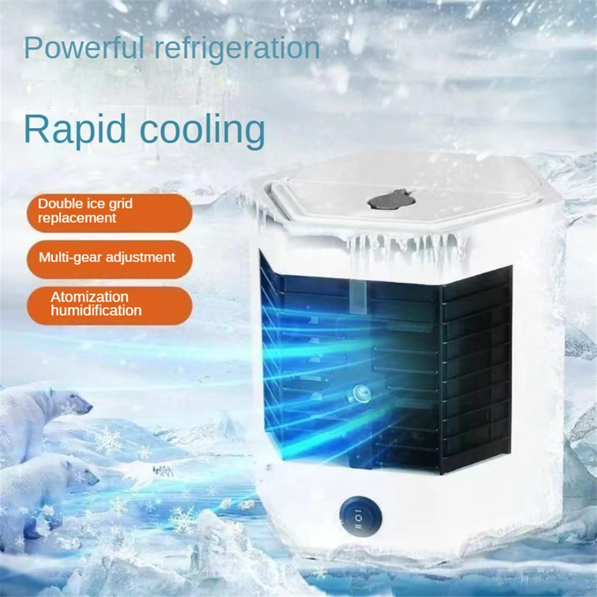 Mini Air Conditioning Fan Desktop Cooler Fan USB Portable Spray Humidifier Water Cooling Fan for Bedroom and Desktop