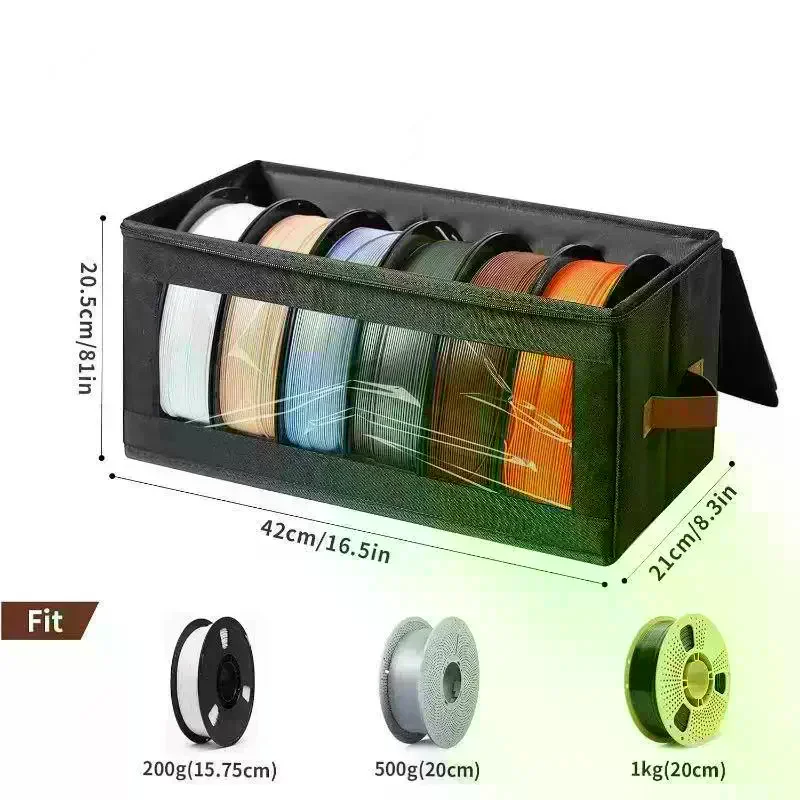 

Filament Storage Box - 3D Printer Filament Storage Containers 3D Printing Accessories Holder Rack For Home, Office Workshop
