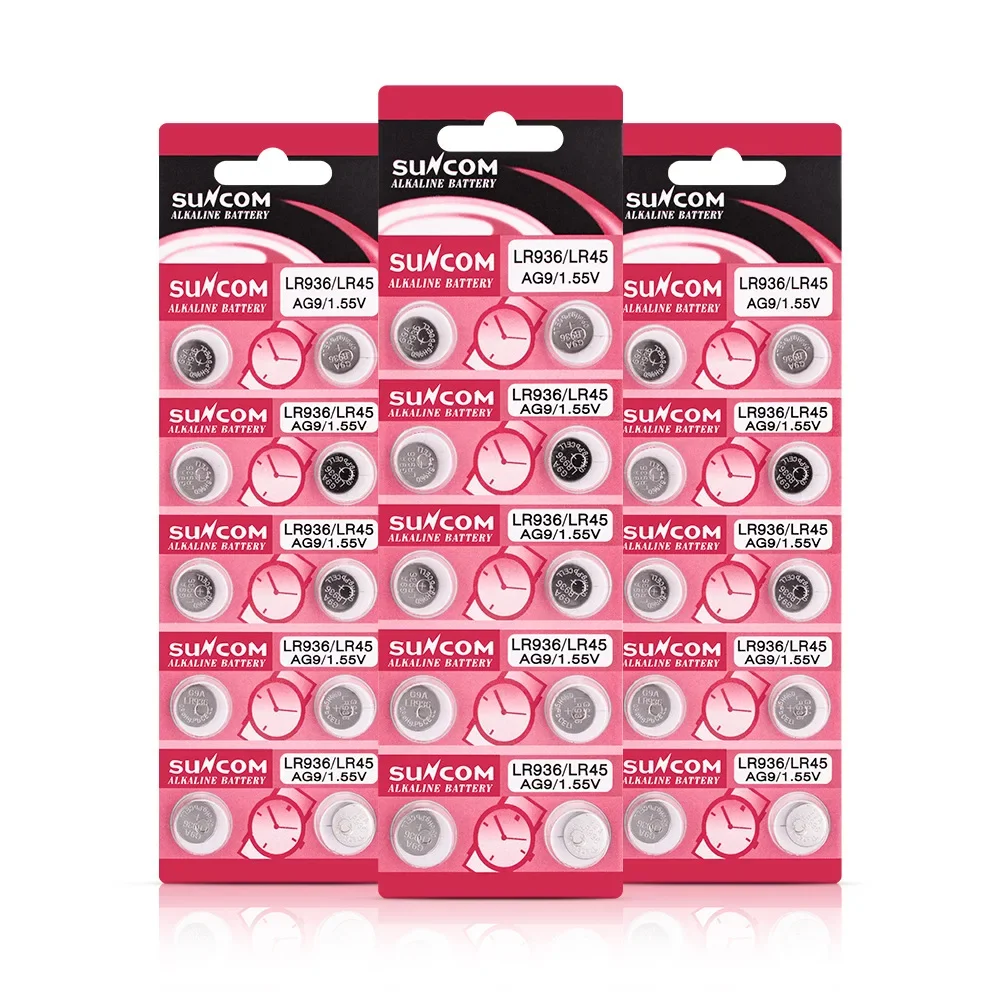Button Cell Battery AG9 1.55V 60mAh 5-50PCS LR936 394 SR936SW CX194 LR45 G9A 194 394A For Watch Toy Remote Coin Cell Pack