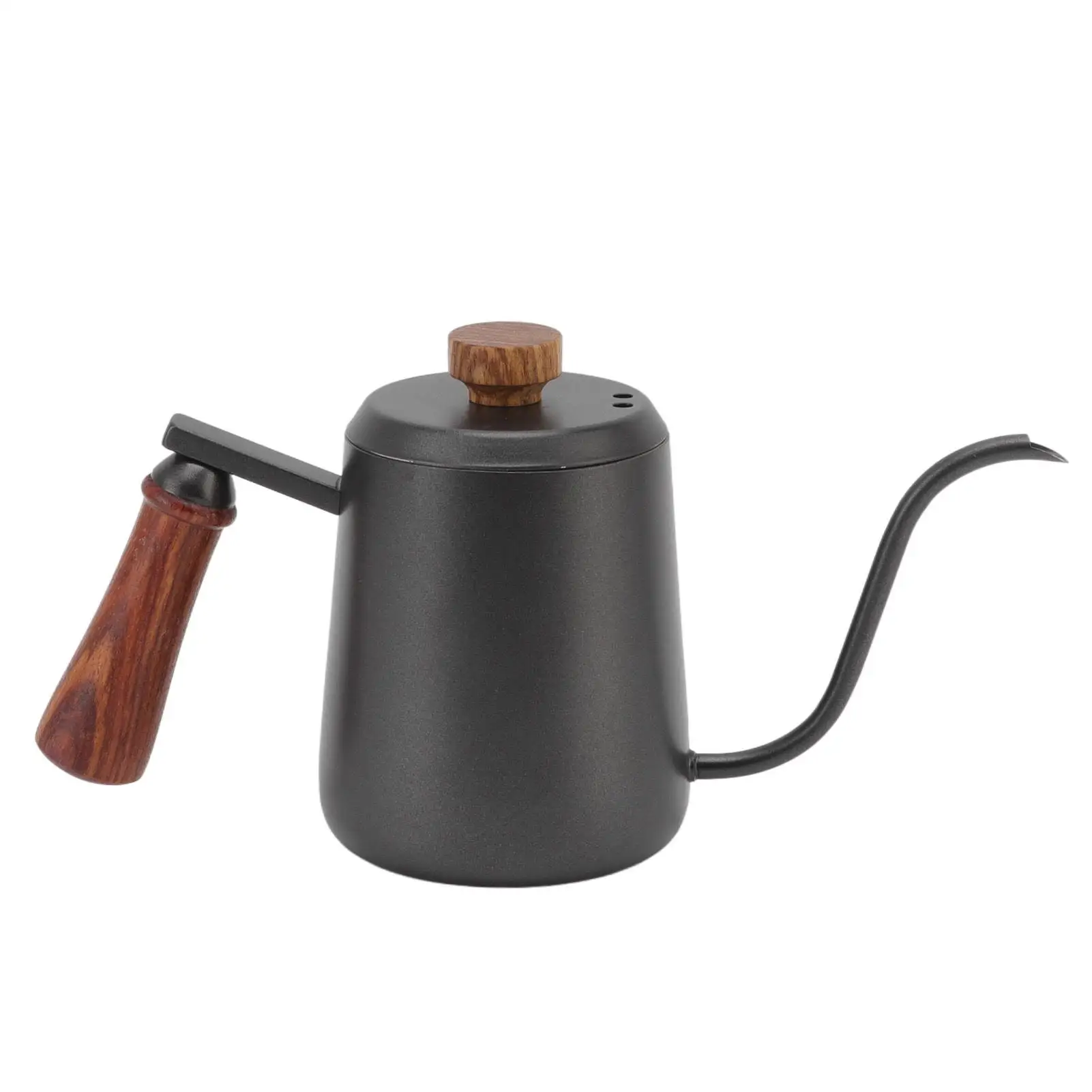 

Rust-Proof Stainless Steel Coffee Pot with Wooden Handle -, Polished Surface, Portable for kitchen Essential