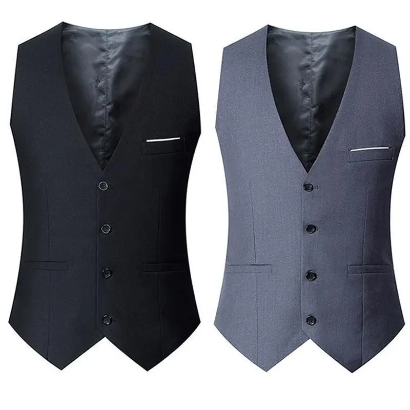 

Мужской тонкий осенний жилет Briti Sle, повседневный костюмный жилет в корейском стиле, молодежный модный топ из полиэфирного волокна